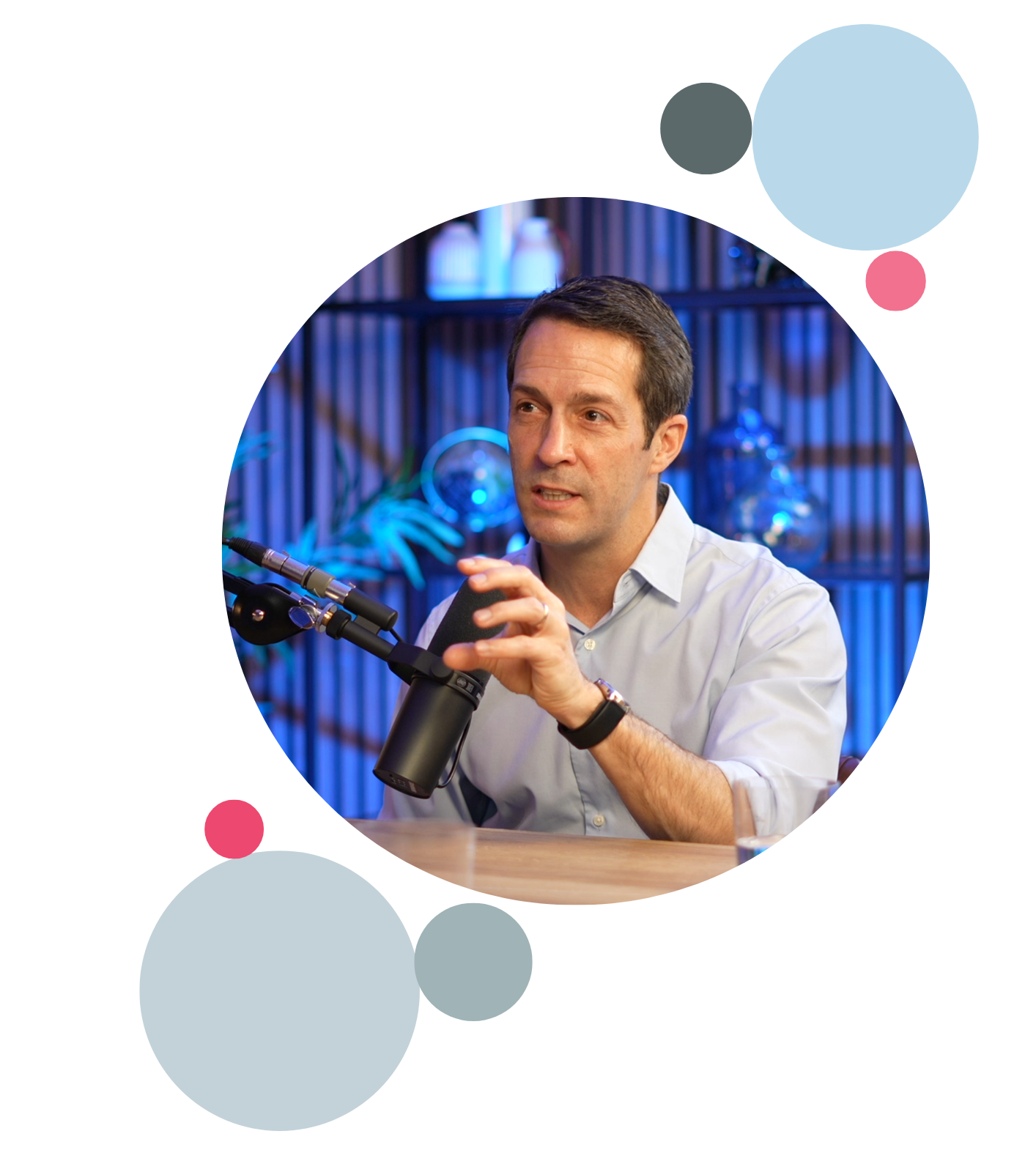 Nicholas Bruneau speaking on a podcast